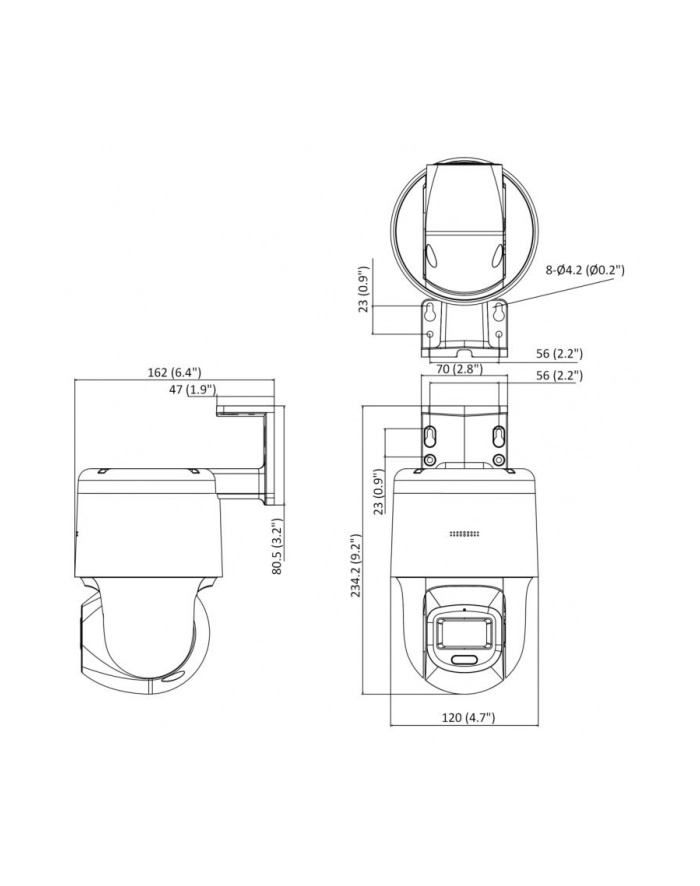 Hilook Ptz-N2C200C-De(F0)(O-Std), Kamera Ip Wewnętrzna I Zewnętrzna (327000807) główny