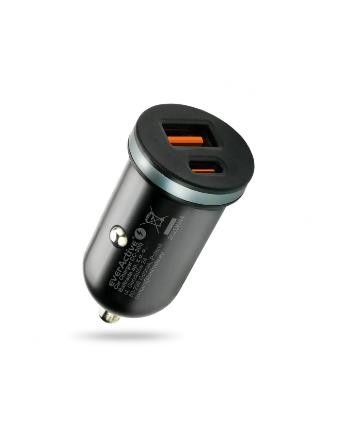 everactive Ładowarka samochodowa CC-30Q QC3.0 35W 1X USB + 1X USB-C PD czarna główny