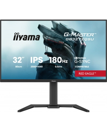 iiyama Monitor 31.5 cala GB3272QSU-B1 QHD,IPS,180Hz,2xHDMI,DP,400CD,          2xUSB 3.2 , 2xUSB-C,G-SYNC Compatible, 2x5W, , HAS 150 nr 2