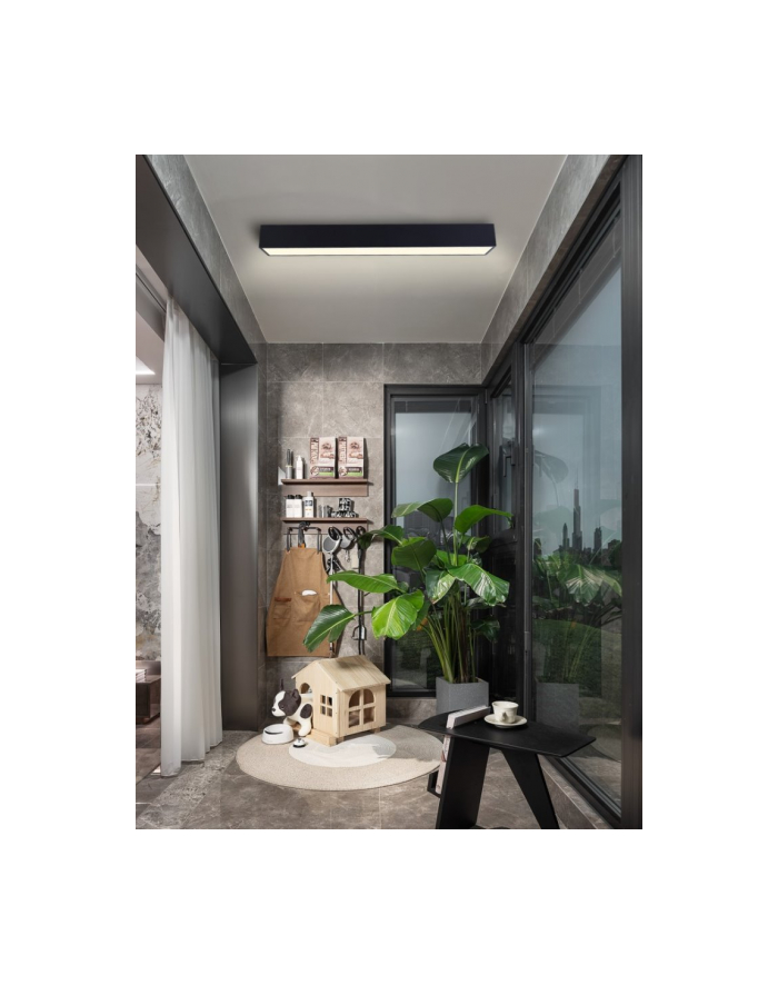 Immax Neo Canto Smart Lampa Sufitowa 90X15Cm, 50W Czarna Zigbee 3.0, Tuya główny