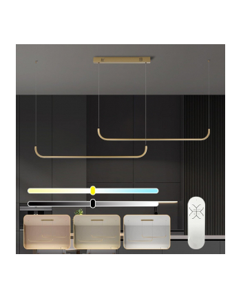 Immax Neo Pattini Smart Podwójna Oprawa Wisząca 160-280Cm, 53W, 3640Lm Złota Zigbee 3.0, Tuya