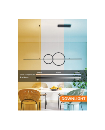 Immax Oprawa Zwieszana Neo Lite Rondas Smart 131Cm 56W S Podporou Beacon Wi-Fi Tuya (1674706)