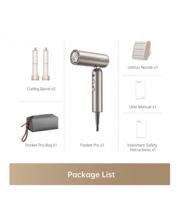 dreame Suszarka do włosów Pocket Pro złota nr 2