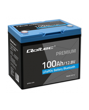 qoltec Akumulator LiFePO4 Litowo-Żelazowo-Fosforanowy | 12.8V | 100Ah | 1280Wh | Bluetooth | BMS