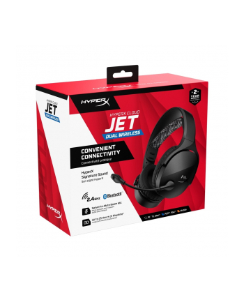 Słuchawki HyperX Cloud Jet Bezprzewodowe czarne Gaming AJ0T1AA