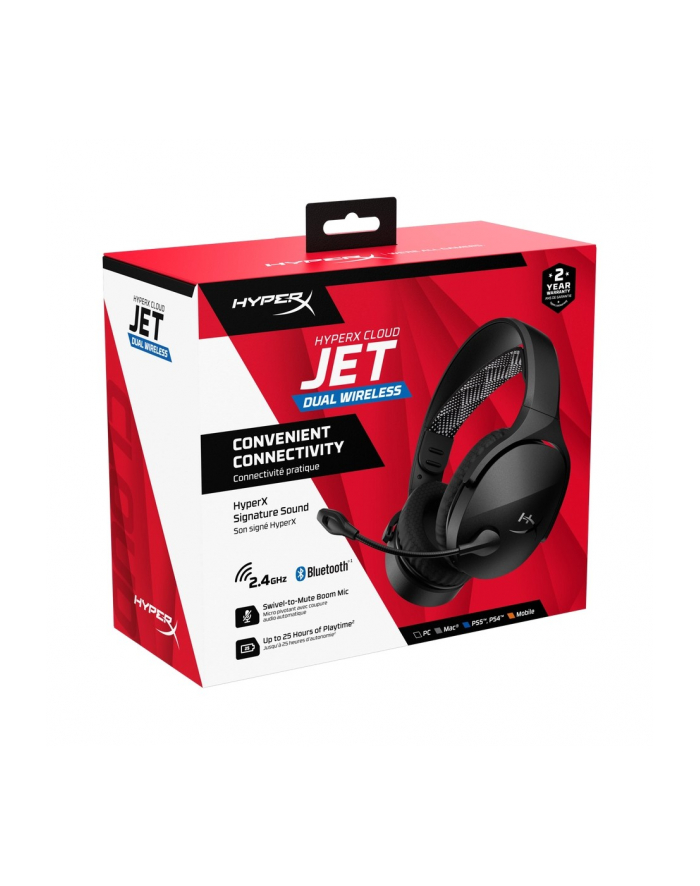 Słuchawki HyperX Cloud Jet Bezprzewodowe czarne Gaming AJ0T1AA główny