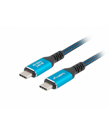 lanberg Kabel USB-C M/M USB4 0,5m 240W 8K 60HZ czarno-niebieski nr 2