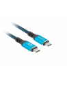 lanberg Kabel USB-C M/M USB4 0,5m 240W 8K 60HZ czarno-niebieski - nr 3