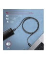 axagon BUCM4X-CM05AB Kabel USB-C - USB-C, USB4 Gen 3x2 0.5m, PD 240W, 8K HD, ALU, oplot Czarny - nr 22