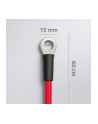 qoltec Przewód akumulatorowy z końcówkami konektorowymi M8 | Kabel z     oczkiem 8mm | 60cm | Czerwony - nr 2