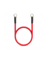 qoltec Przewód akumulatorowy z końcówkami konektorowymi M8 | Kabel z     oczkiem 8mm | 60cm | Czerwony - nr 3