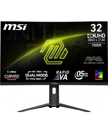 msi Monitor MAG 321CUPDF 31.5 cala/LED/UHD/Curved/160HZ/Black
