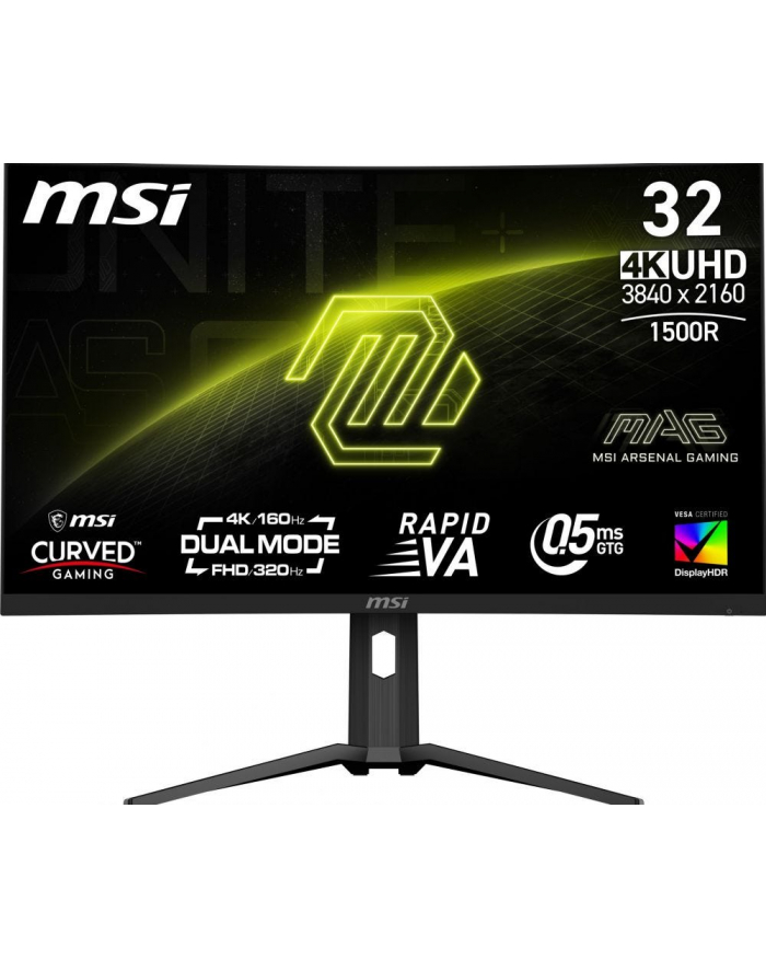 msi Monitor MAG 321CUPDF 31.5 cala/LED/UHD/Curved/160HZ/Black główny