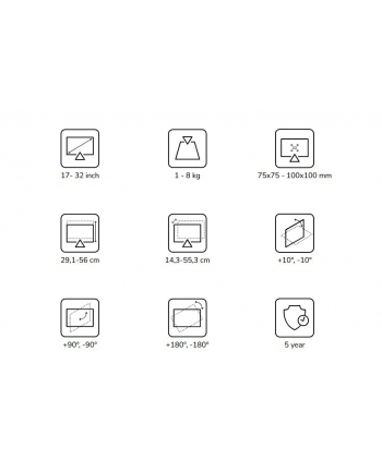 neomounts Uchwyt do monitora 17-32 '' DS75-450BL2 NEXT 2XLCD