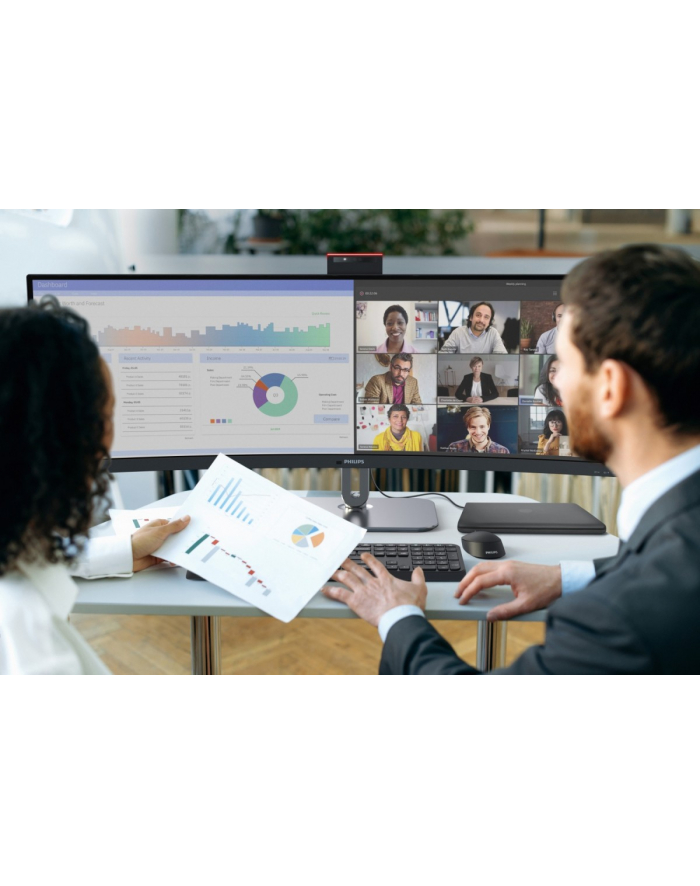 philips Monitor wielkoformatowy 48.8 cala 49B2U6903CH VA HDMIx2 DP RJ45 HAS Thunderbolt 4 główny