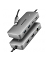 axagon HMC-CUB83X2 Wieloportovy hub USB 7in1, 10Gbps, 2x USB-A, 1x USB-C, 1x HDMI 4K/144Hz, DP 8K/30Hz, GLAN, PD 100W, 15cm USB-C kabel - nr 25