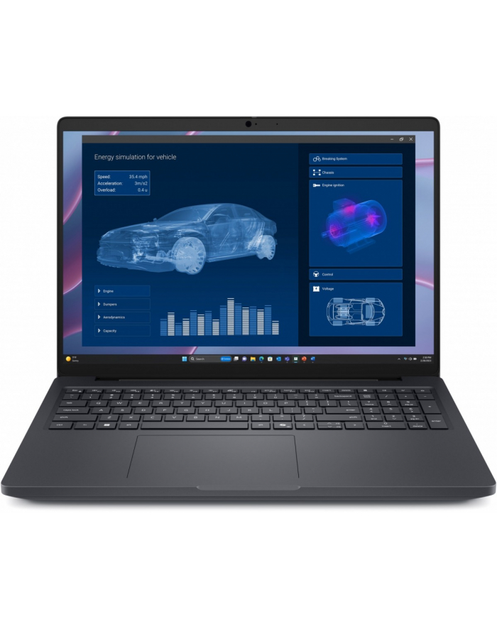 Stacja robocza Dell Pro Max 16 MC16255 W11P AMD Ryzen 370|32GB|1TB|NVIDIA RTX Pro 1000|FgrPr'SmtCd|FHD Cam'Mic|WLAN+BT|16.0 QHD+|6C|130W/3YPS główny