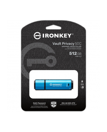 kingston Pendrive 512GB IronKey Vault Privacy50C AES-256 FIPS-197 nr 1
