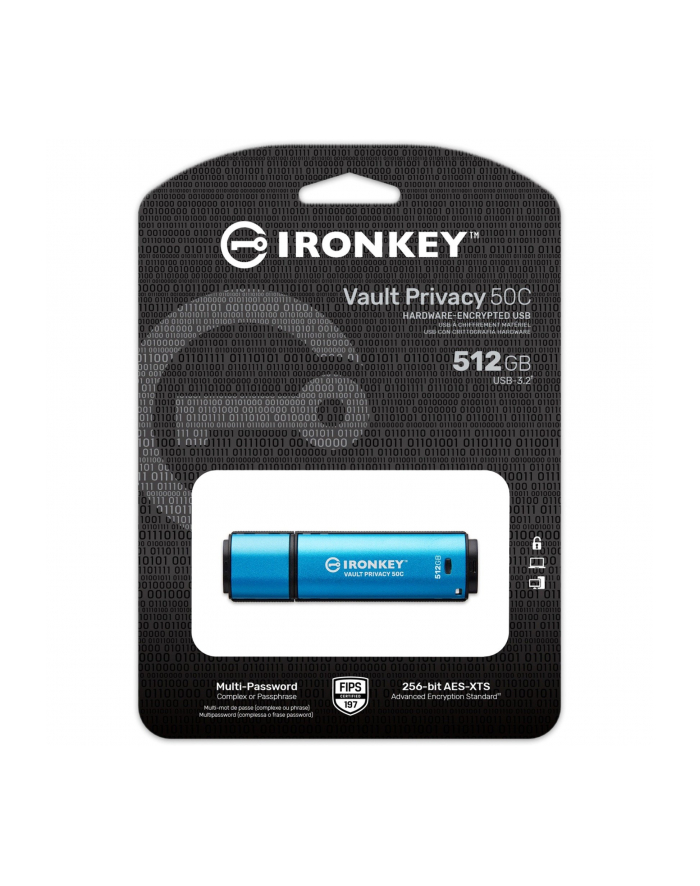 kingston Pendrive 512GB IronKey Vault Privacy50C AES-256 FIPS-197 główny