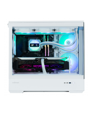 Zalman Obudowa P30 V2 MicroATX Mini Tower 3 FansRGB Biała (KOZALOF0P30WV20)
