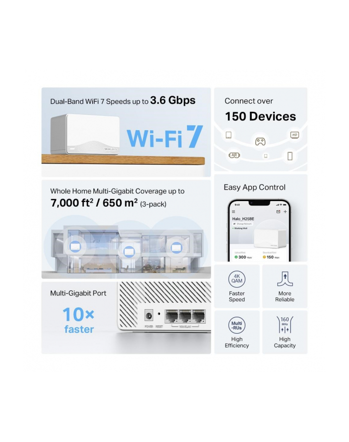 Mercusys Router Halo H25BE (2 szt.) (HALOH25BE2PACK) główny