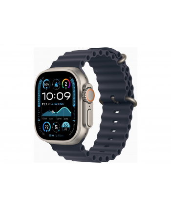 APPLE Watch Ultra 2 GPS + Cellular Koperta 49mm z tytanu w kolorze naturalnym z paskiem Ocean w kolorze niebieskim (MX4D3EL/A)