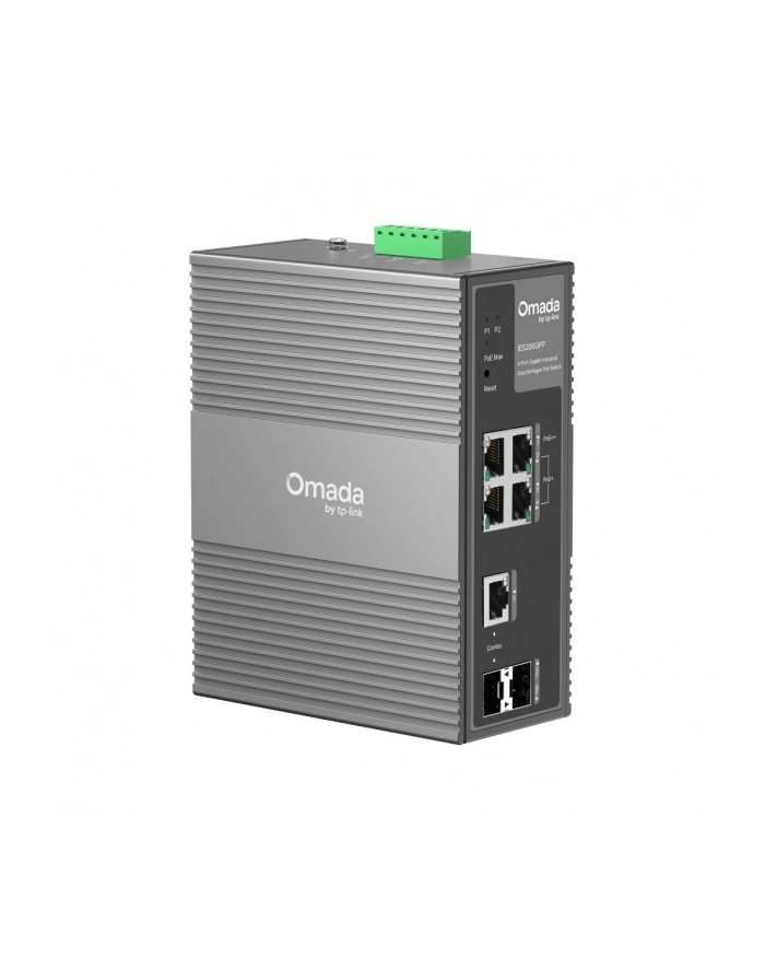 tp-link Przełącznik IES206GPP  Industrial Easy Managed Omada, 6 portów gigabitowych, w tym 3 portPoE+ i główny