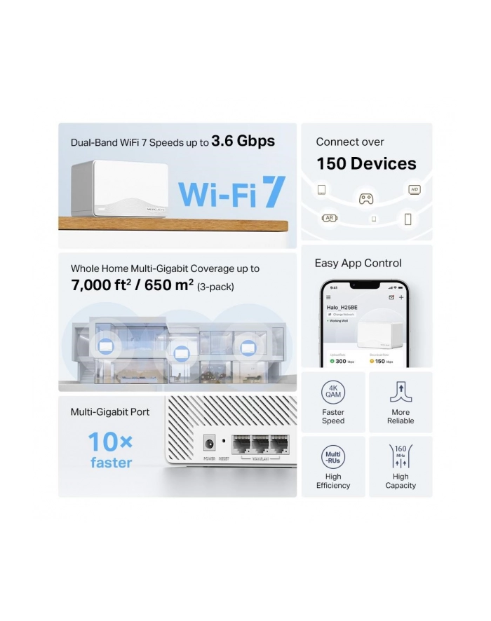 Mercusys Router Halo H25BE (2 szt.) (HALOH25BE2PACK) główny