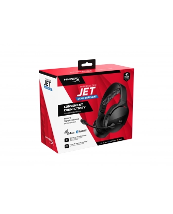 Słuchawki HyperX Cloud Jet Bezprzewodowe czarne Gaming AJ0T1AA
