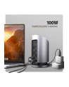 axagon HMC-WL9 Wieloportowy hub USB 9in1, 10Gbps, 3xUSB-A, 1xUSB-C, DP 8K/60Hz, HDMI 4K/60Hz, PD 100W, GLAN, 100cm USB-C kabel, wireless charging 15W - nr 30