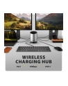 axagon HMC-WL9 Wieloportowy hub USB 9in1, 10Gbps, 3xUSB-A, 1xUSB-C, DP 8K/60Hz, HDMI 4K/60Hz, PD 100W, GLAN, 100cm USB-C kabel, wireless charging 15W - nr 4