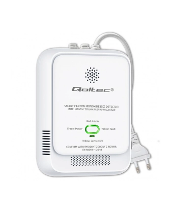 qoltec Czujnik tlenku węgla (czadu) | detektor CO | alarm 85dB | LED nr 1