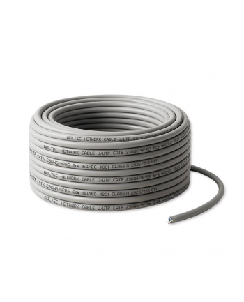 Kabel sieciowy Qoltec Patchcord skrętka UTP | Miedziany Cu | CAT6 | High speed 1Gb/s | LAN | 25m | Szary nr 1