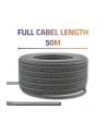 Kabel sieciowy Qoltec Patchcord skrętka UTP | Miedziany Cu | CAT6 | High speed 1Gb/s | LAN | 50m | Szary - nr 3