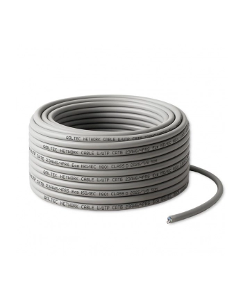 Kabel sieciowy Qoltec Patchcord skrętka UTP | Miedziany Cu | CAT6 | High speed 1Gb/s | LAN | 50m | Szary nr 1
