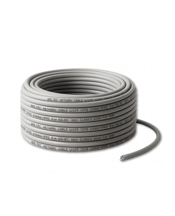 Kabel sieciowy Qoltec Patchcord skrętka UTP | Miedziany Cu | CAT6 | High speed 1Gb/s | LAN | 100m | Szary nr 1