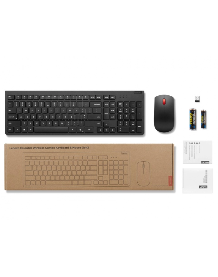 lenovo Klawiatura i mysz Essential Wireless Combo Keyboard ' Mouse Gen2 Black-US_English główny