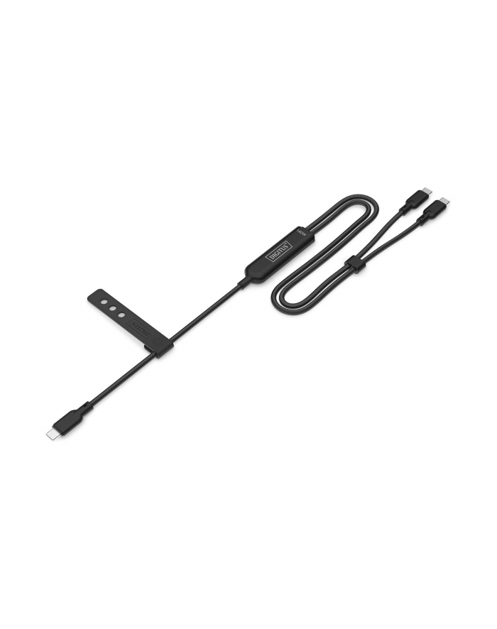 Kabel zasilający DIGITUS 2 w 1 USB-C - 2x USB-C, USB 2.0 140W PD 3.1, nylonowy, 1,8m czarny główny