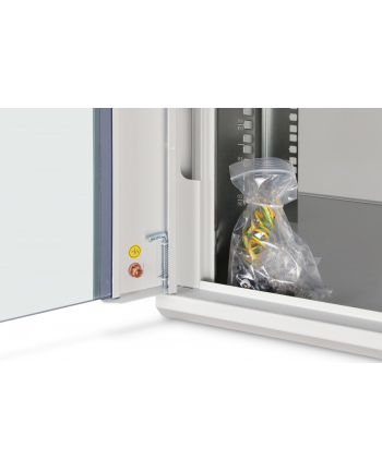 Szafa sieciowa wisząca jednosekcyjna DIGITUS Dynamic 19'' 7U, 600x450, drzwi szyba, szary, niezmontowana, 60kg nr 2