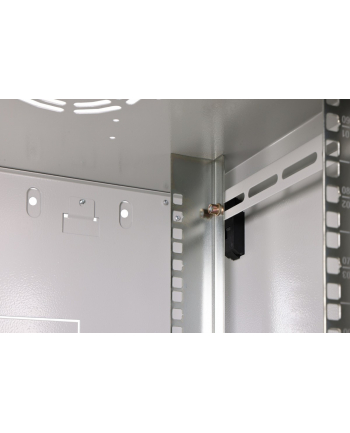 Szafa sieciowa wisząca jednosekcyjna DIGITUS Dynamic 19'' 9U, 600x450, drzwi szyba, szary, niezmontowana, 60kg