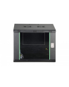 Szafa sieciowa wisząca jednosekcyjna DIGITUS Dynamic 19'' 9U, 600x450, drzwi szyba, czarny, niezmontowana, 60kg - nr 3