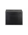 Szafa sieciowa wisząca jednosekcyjna DIGITUS Dynamic 19'' 9U, 600x450, drzwi szyba, czarny, niezmontowana, 60kg - nr 4