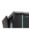 Szafa sieciowa wisząca jednosekcyjna DIGITUS Dynamic 19'' 9U, 600x450, drzwi szyba, czarny, niezmontowana, 60kg - nr 7
