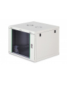 Szafa sieciowa wisząca jednosekcyjna DIGITUS Dynamic 19'' 9U, 600x600, drzwi szyba, szary, niezmontowana, 60kg - nr 1