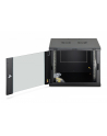 Szafa sieciowa wisząca jednosekcyjna DIGITUS Dynamic 19'' 9U, 600x600, drzwi szyba, czarny, niezmontowana, 60kg - nr 5