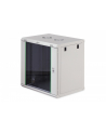 Szafa sieciowa wisząca jednosekcyjna DIGITUS Dynamic 19'' 12U, 600x450, drzwi szyba, szary, niezmontowana, 60kg - nr 1