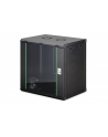 Szafa sieciowa wisząca jednosekcyjna DIGITUS Dynamic 19'' 12U, 600x450, drzwi szyba, czarny, niezmontowana, 60kg - nr 1