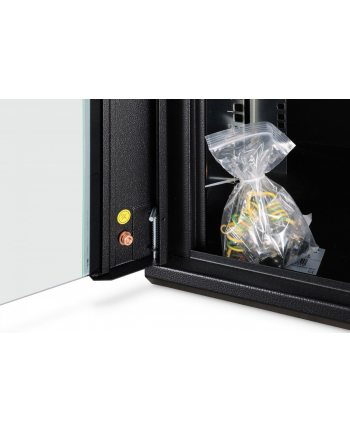 Szafa sieciowa wisząca jednosekcyjna DIGITUS Dynamic 19'' 12U, 600x450, drzwi szyba, czarny, niezmontowana, 60kg