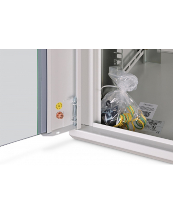 Szafa sieciowa wisząca jednosekcyjna DIGITUS Dynamic 19'' 12U, 600x600, drzwi szyba, szary, niezmontowana, 60kg