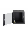 Szafa sieciowa wisząca jednosekcyjna DIGITUS Dynamic 19'' 12U, 600x600, drzwi szyba, czarny, niezmontowana, 60kg - nr 5